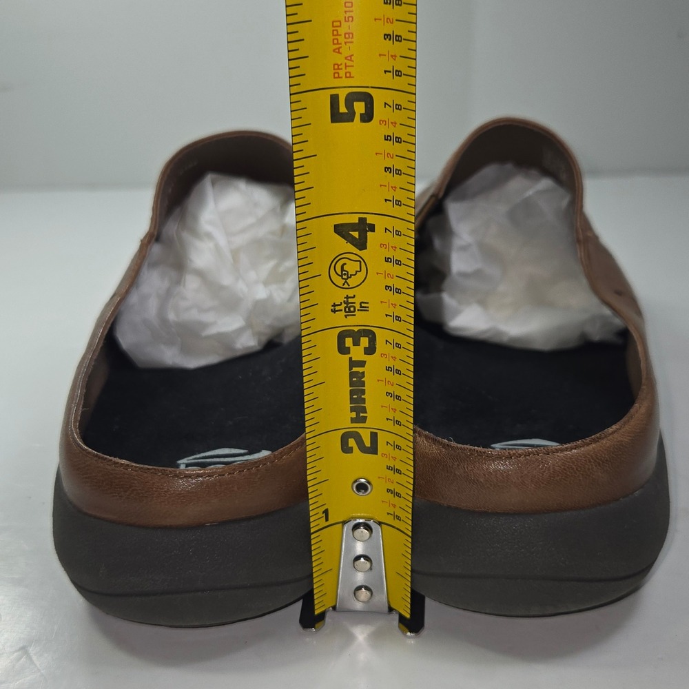 Abeo Edith PEW1062 Brown Leather Perforated Comfort Mules Clogs Womens 11 - Picture 4 of 12